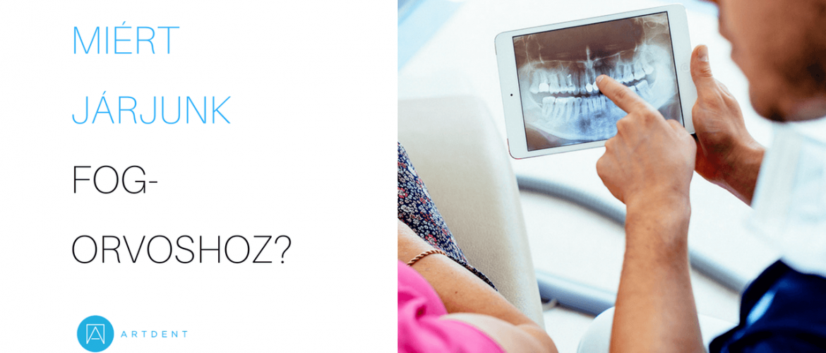 Dr. Varajti Artúr egy röntgen felvételt mutat a páciensnek.