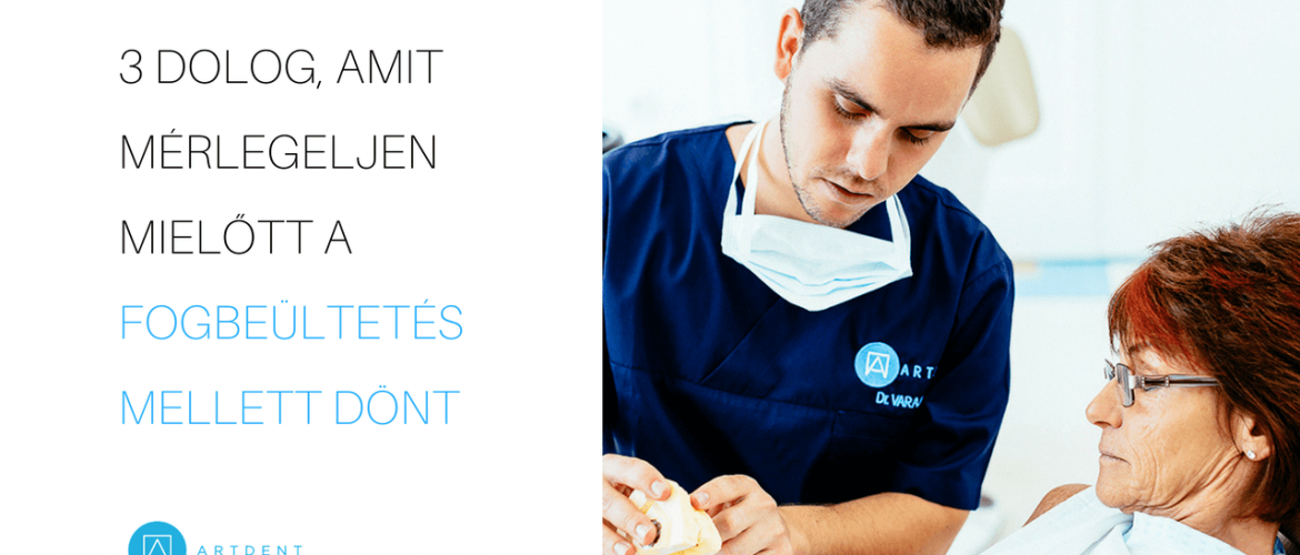 Dr. Varajti Artús és páciense konzultál a fogimplantációs műtét előtt.