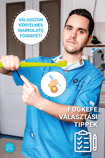 Dr. Varajti Artúr bemutatja a fogkefe nyelét