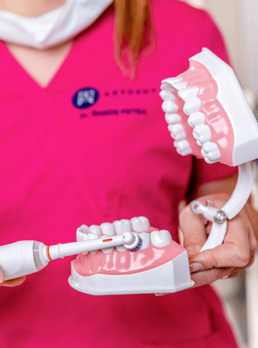 A fognyak és az ínyszél kényes területét is alaposan tisztítsuk meg.