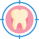 Gyökérkezelés lézzerel ikon.