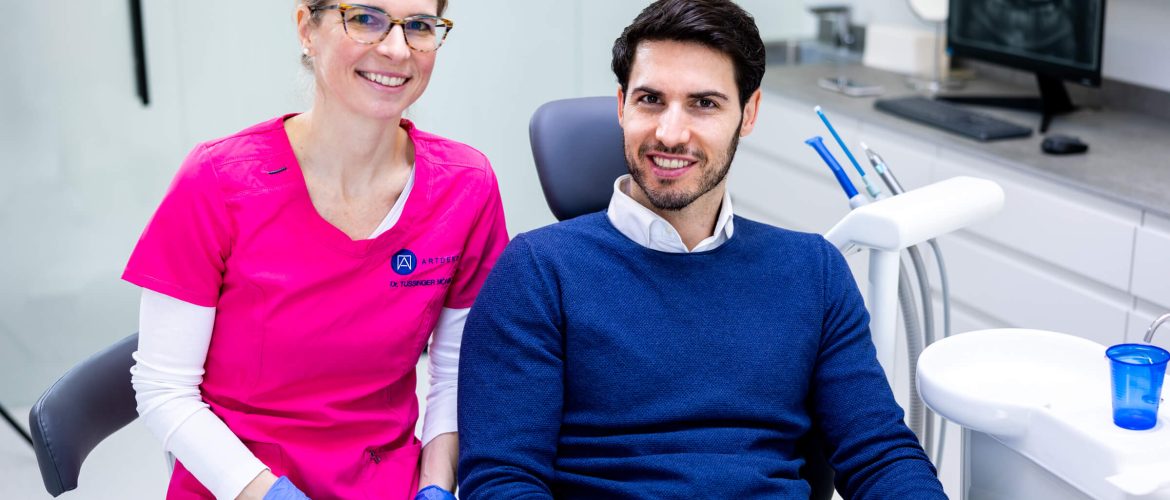 Dr. Tussinger Mónika fogszabályozás után.